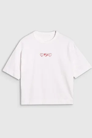 4F Damski t-shirt oversize z nadrukiem RSS25TTSHF2873