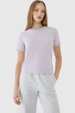 4F Damski t-shirt basic WSS25TTSHF1991