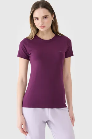 4F Damski t-shirt basic WSS25TTSHF2351