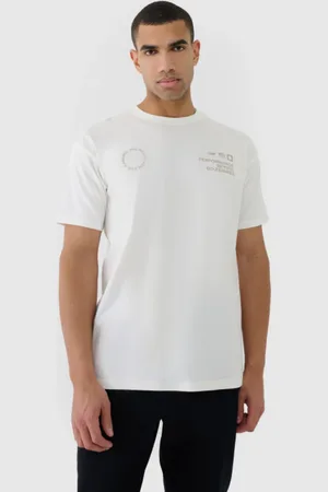 4F Męski t-shirt oversize z nadrukiem RSS25TTSHM2691