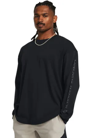 Under Armour Męski longsleeve z nadrukiem UA HW Tonal Wordmark LS