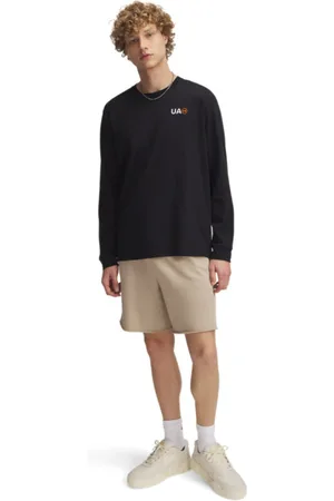 Under Armour Męskie spodenki dresowe UA Rival Terry Logo 8 in Short - beżowe