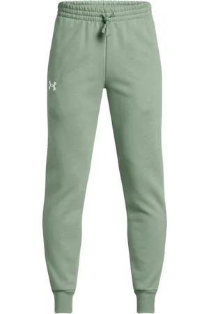 Under Armour Chłopięce spodnie dresowe UA Rival Fleece Joggers - zielone