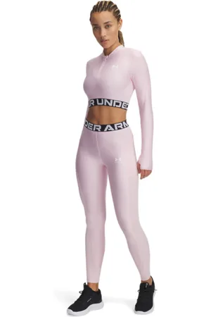 Under Armour Damskie legginsy treningowe Heatgear Rib Legging - różowe