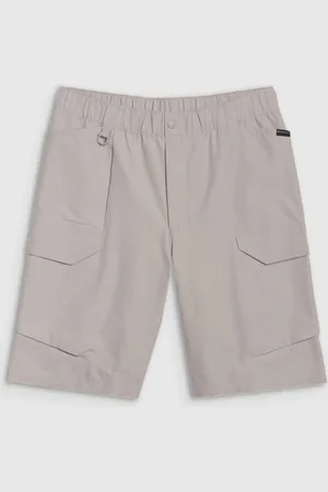 4F Męskie spodenki casual tkaninowe WSS25TSHOM527 - szare