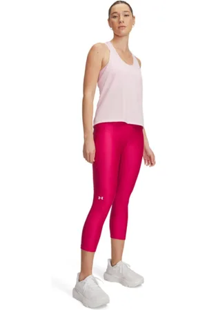 Under Armour Damskie legginsy treningowe Tech Hi Capri - różowe