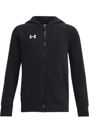 Under Armour Chłopięca bluza dresowa rozpinana z kapturem UA Rival Fleece FZ Hoodie - czarna