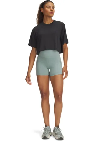Under Armour Damskie legginsy krótkie treningowe Meridian Middy - zielone