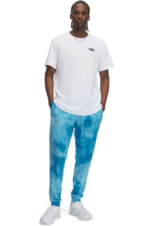 Under Armour Męskie spodnie dresowe UA Rival Terry AOP Jogger Q1 - niebieskie