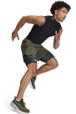 Under Armour Męskie legginsy krótkie treningowe UA HG Armour Printed Lg Sts - czarne