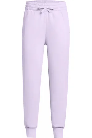 Under Armour Dziewczęce spodnie dresowe UA Rival Fleece Joggers - fioletowe