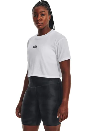 Under Armour Damski t-shirt z nadrukiem UA BRANDED LOGO CROP SS