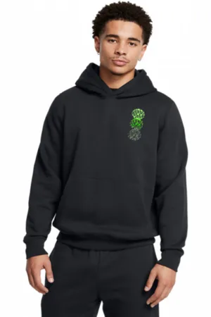 Under Armour Męska bluza dresowa nierozpinana z kapturem Curry Splash - czarna
