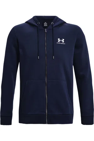 Under Armour Męska bluza dresowa rozpinana z kapturem UA Icon Fleece FZ Hood - granatowa