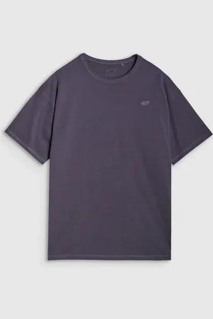 4F Męski t-shirt oversize WSS25TTSHU1972 - granatowy