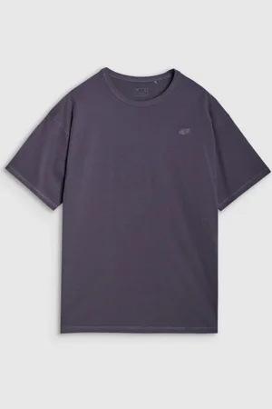4F Męski t-shirt oversize WSS25TTSHU1972 - granatowy