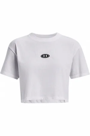 Under Armour Damski t-shirt z nadrukiem UA BRANDED LOGO CROP SS