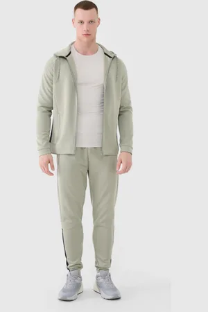 4F Męskie spodnie treningowe WSS25TFTRM0836 - khaki