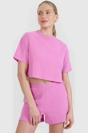 4F Damski t-shirt crop top WSS25TTSHF1977