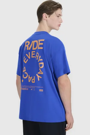 4F Męski t-shirt oversize z nadrukiem WSS25TTSHM1979