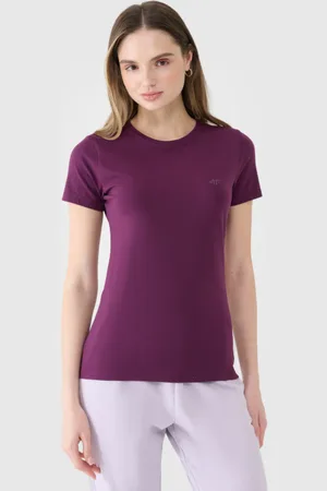 4F Damski t-shirt basic WSS25TTSHF2351