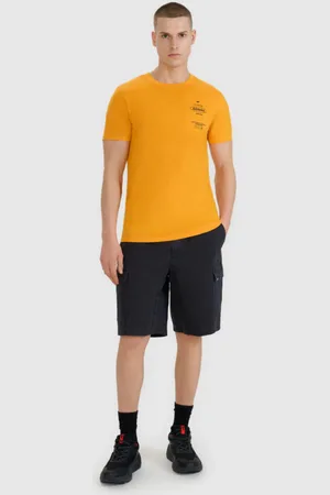 4F Męskie spodenki casual cargo RSS25TSHOM759 - czarne