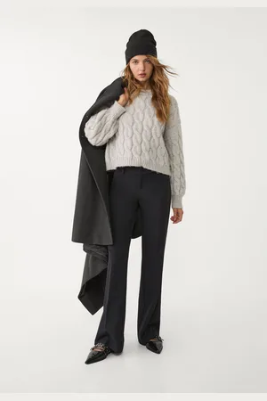 Stradivarius Eleganckie spodnie dzwony relax fit 40