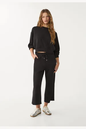 Stradivarius Luźne miękkie spodnie culotte XS