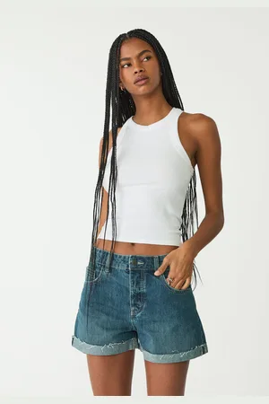 Stradivarius Jeansowe spodenki z wywinięciem 38