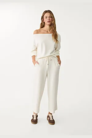 Stradivarius Luźne miękkie spodnie culotte XS