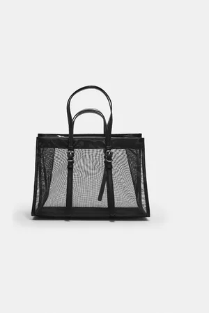 Stradivarius Siateczkowa torba shopper OS