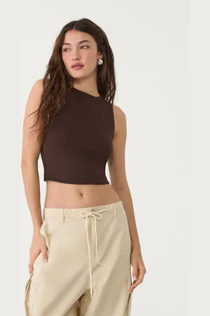 Stradivarius Bawełniana bluzka bez rękawów L