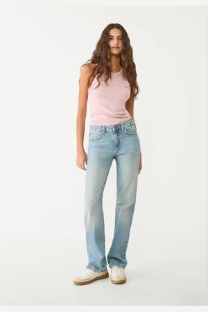 Stradivarius D98 proste jeansy w stylu vintage Granatowy/wyblakły