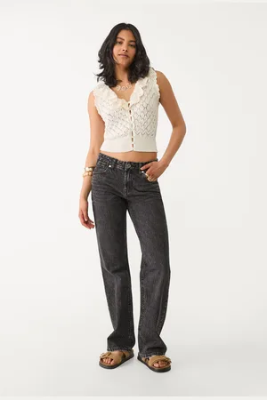 Stradivarius D03 Jeansy o prostym kroju z niskim