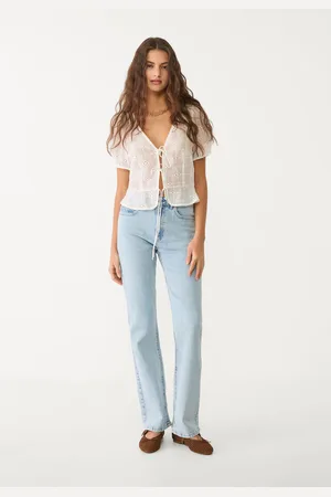Stradivarius D98 proste jeansy w stylu vintage