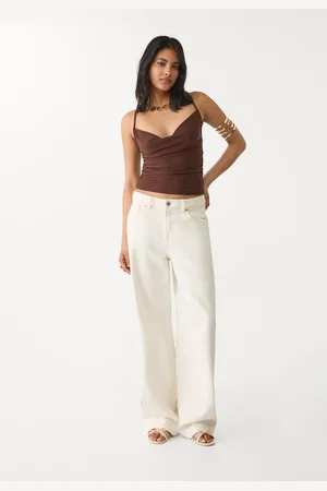 Stradivarius Drapowany top na ramiączkach XS