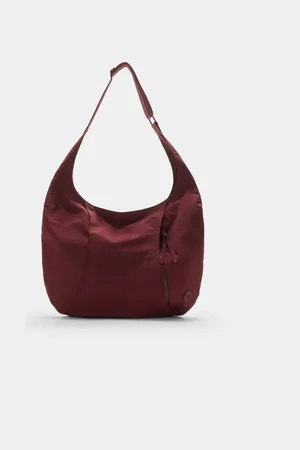 Stradivarius Materiałowa torebka na ramię w kształcie półksiężyca