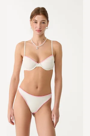 Stradivarius Haftowane figi brazylijskie od bikini L