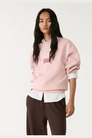 Stradivarius Bluza z haftowaną flagą XS