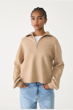 Stradivarius Sweter z dzianiny z suwakiem S