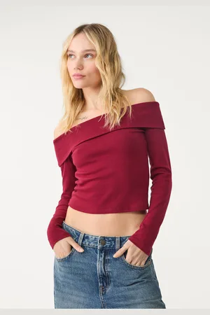 Stradivarius Top z dekoltem odsłaniającym ramiona S