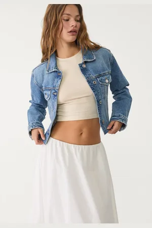 Stradivarius Kurtka jeansowa z kieszeniami XS