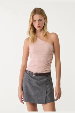 Stradivarius Drapowane body z tiulu S