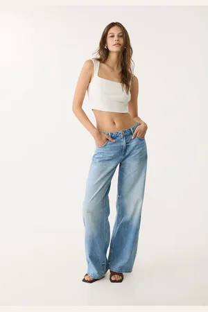 Stradivarius Top cropped z odkrytymi plecami S