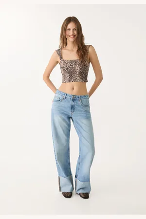 Stradivarius Top cropped z odkrytymi plecami M