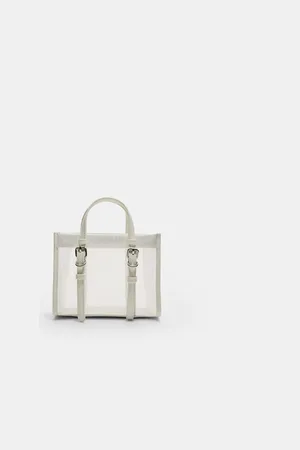 Stradivarius Siateczkowa torba shopper OS
