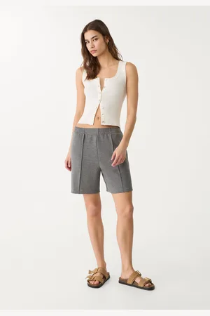 Stradivarius Miękkie bermudy XS