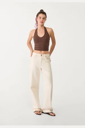 Stradivarius Krótki top z dekoltem halter XS