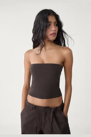 Stradivarius Top basic z dekoltem bandeau S