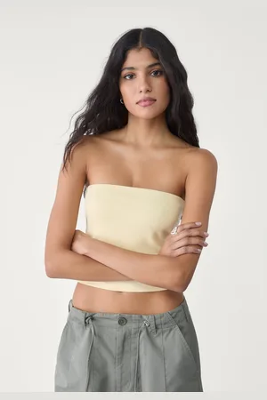 Stradivarius Top basic z dekoltem bandeau
